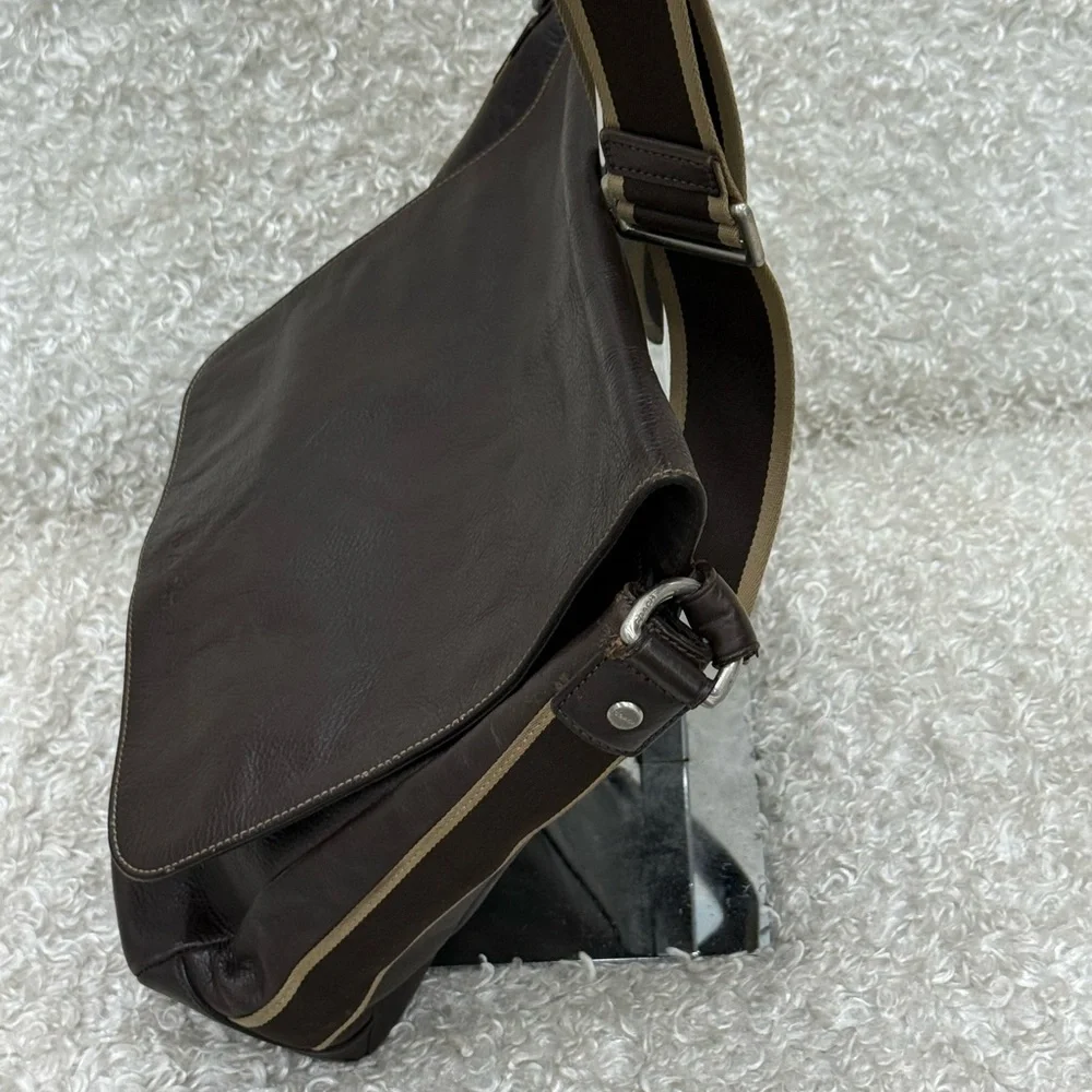 Coach Men's Brown Leather Messenger Bag